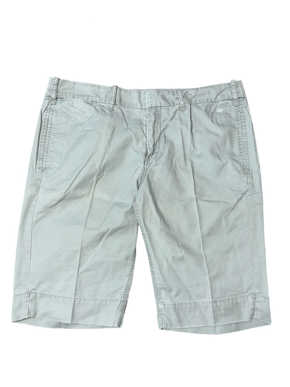 G1 Goods Women’s Size 12 Light Sage Green Paper Twill Cotton Bermuda Shorts